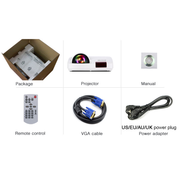 Проектор Byintek C600LST LCD, 3300Lm, 1024x768, 0.46:1